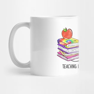 Teacher Books and Coffee Cup Heartfelt Teaching Motivation Mug